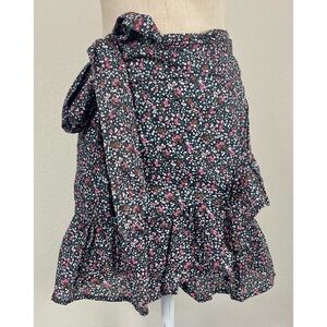 Acacia Swimwear Simone Floral Ruffle Wrap Mini Skirt